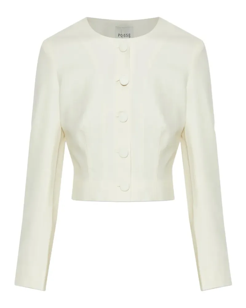 Posse Geknöpfte Elspeth Cropped-Jacke - Nude Nude