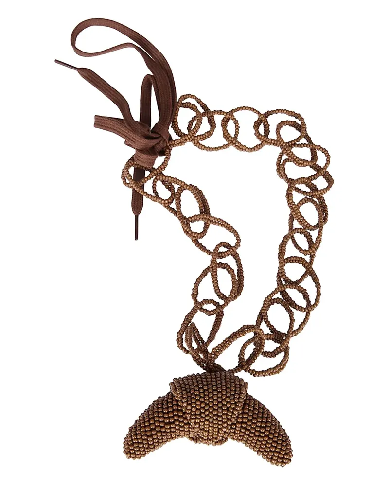 Jejia Tea beaded-chain necklace - Braun Braun