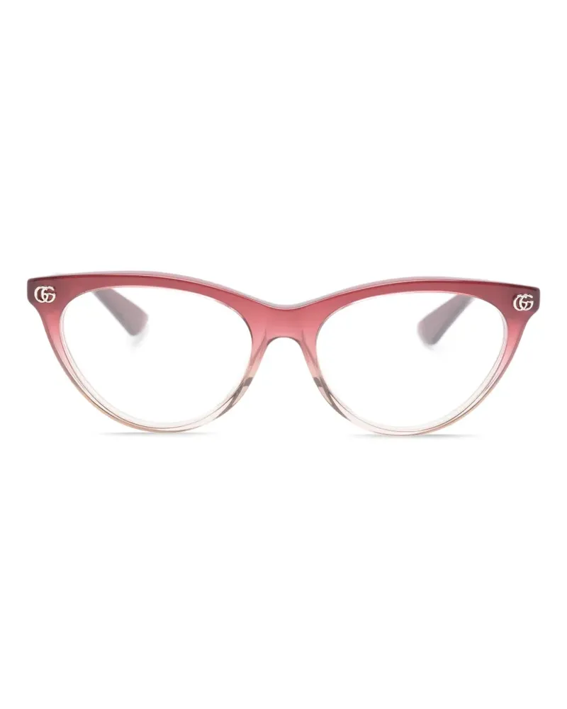 Gucci Cat-Eye-Brille mit GG-Logo - Rosa Rosa