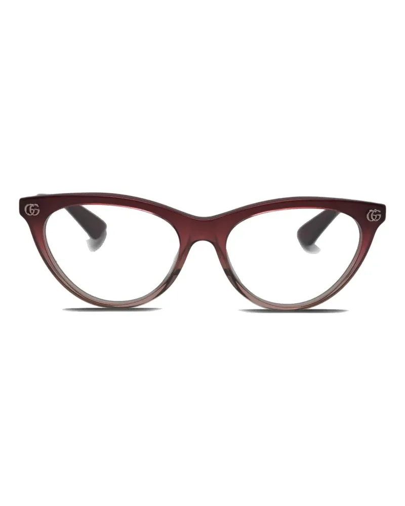 Gucci Cat-Eye-Brille mit GG-Logo - Rosa Rosa