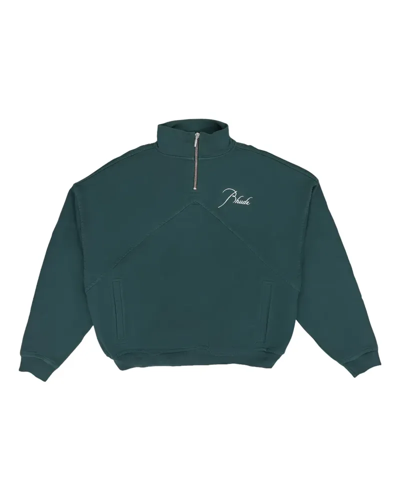 RHUDE Sweatshirt mit Script-Logo - Grün Grün