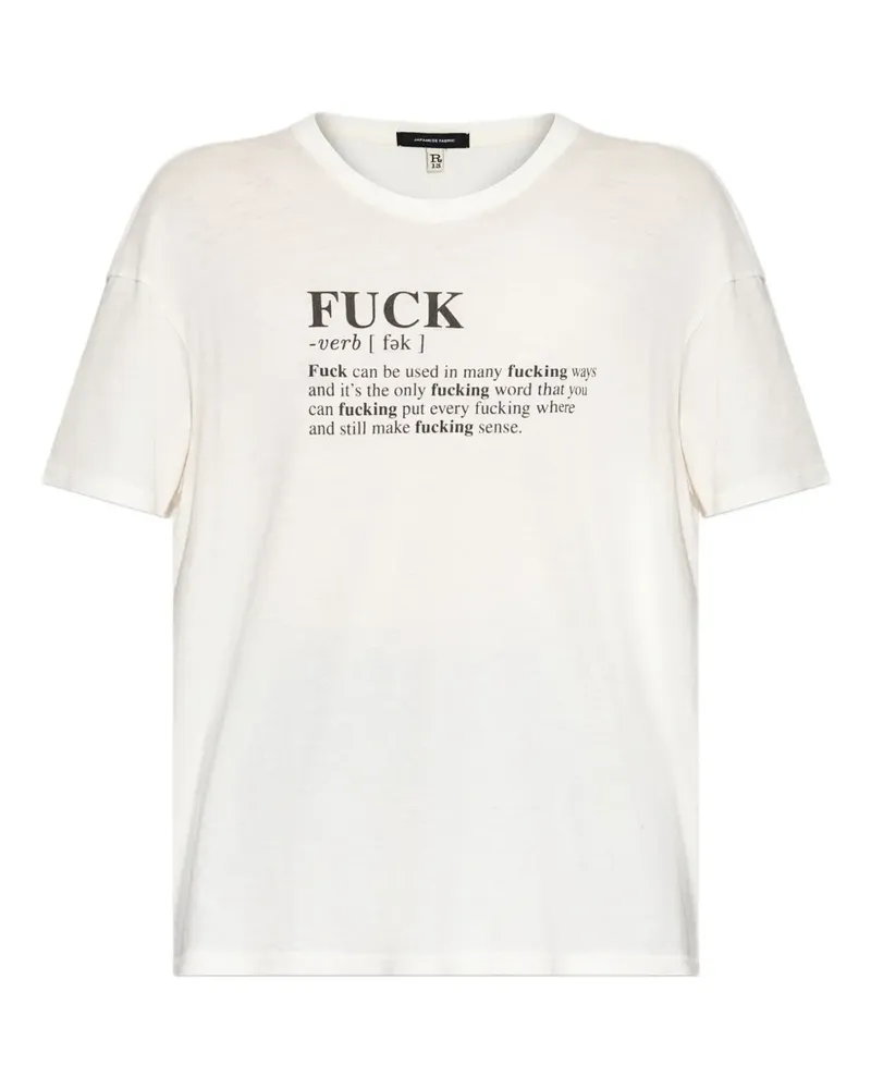 R13 Klassisches T-Shirt - Weiß Weiß