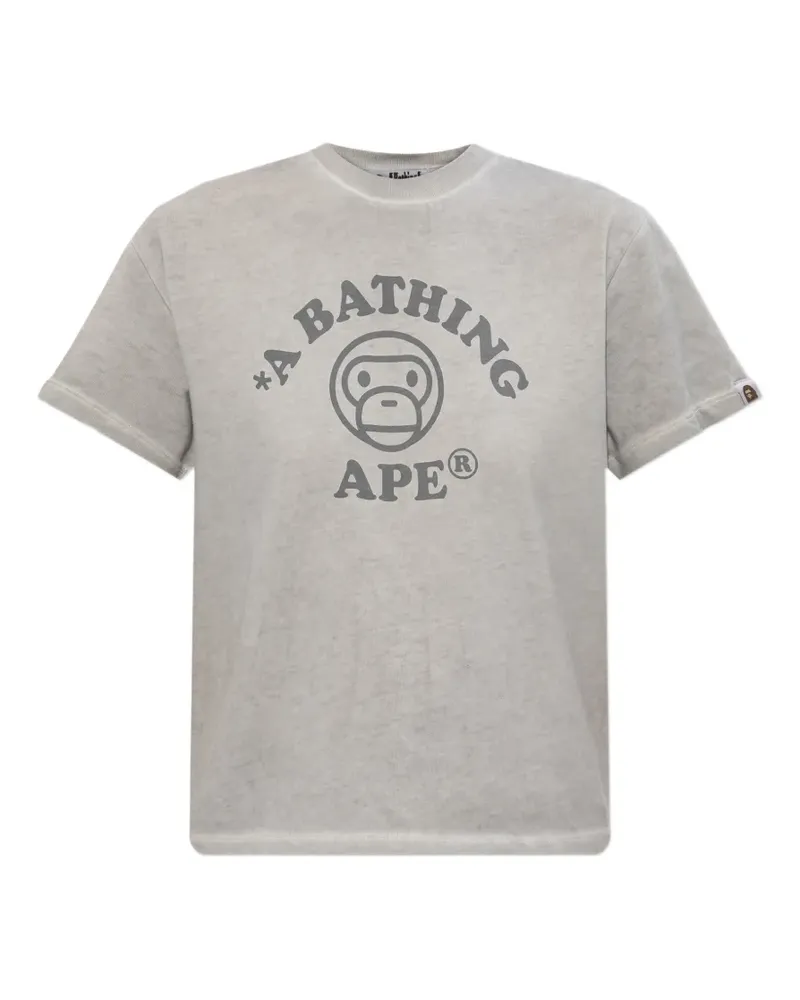 BAPE logo-print T-shirt - Grau Grau