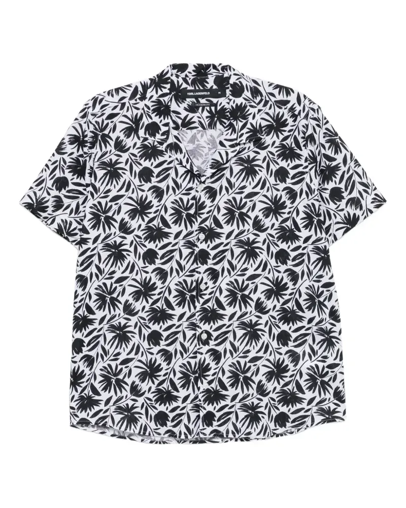 Karl Lagerfeld floral shirt - Weiß Weiß