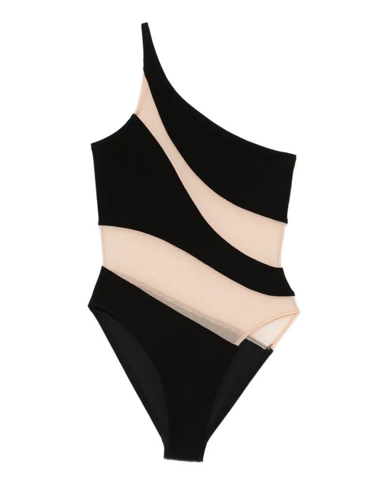 Norma Kamali Mio Snake Mesh-Badeanzug - Schwarz Schwarz