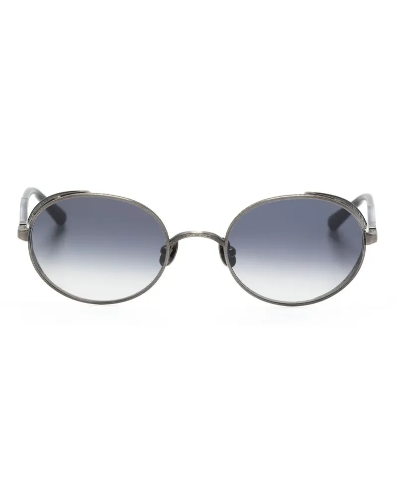 MATSUDA M3137 Sonnenbrille mit rundem Gestell - Grau Grau
