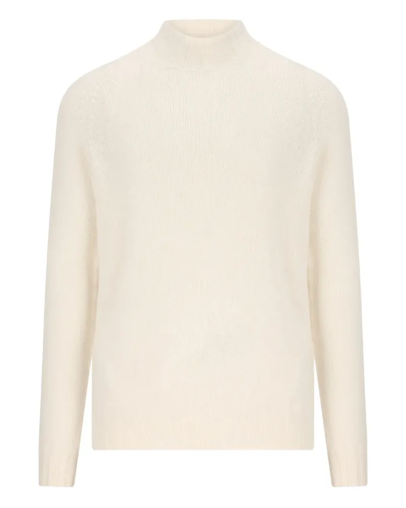 Tagliatore Gerippter Pullover mit Stehkragen - Nude Nude