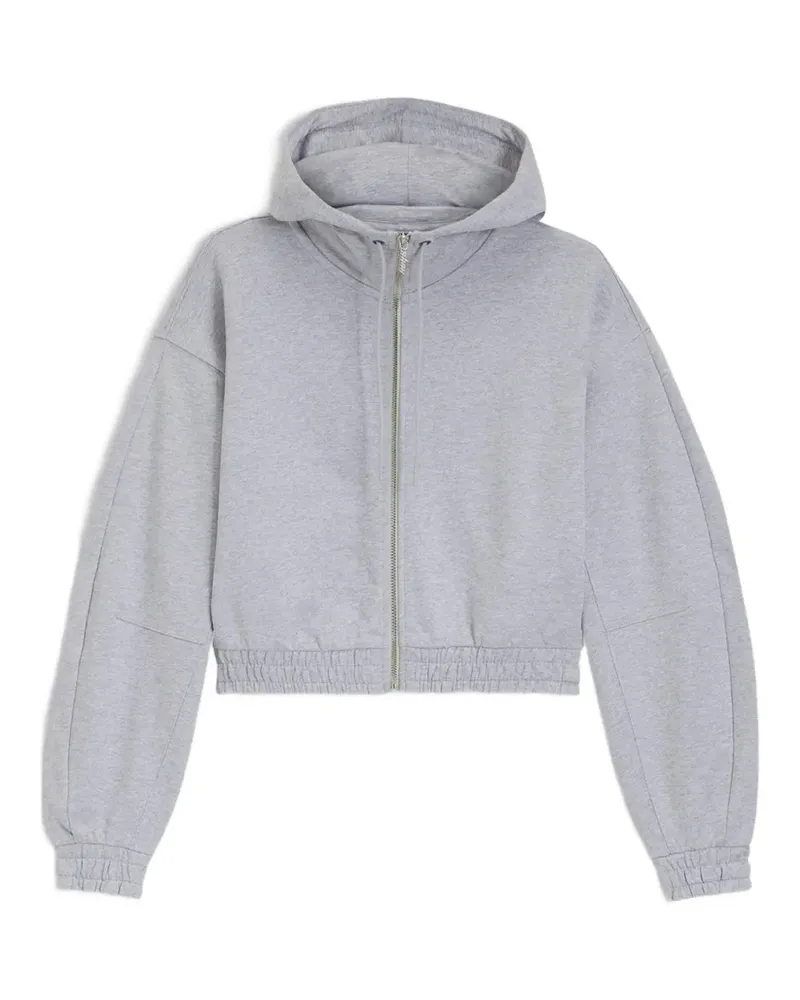 HUGO BOSS cropped zip-up hoodie - Grau Grau