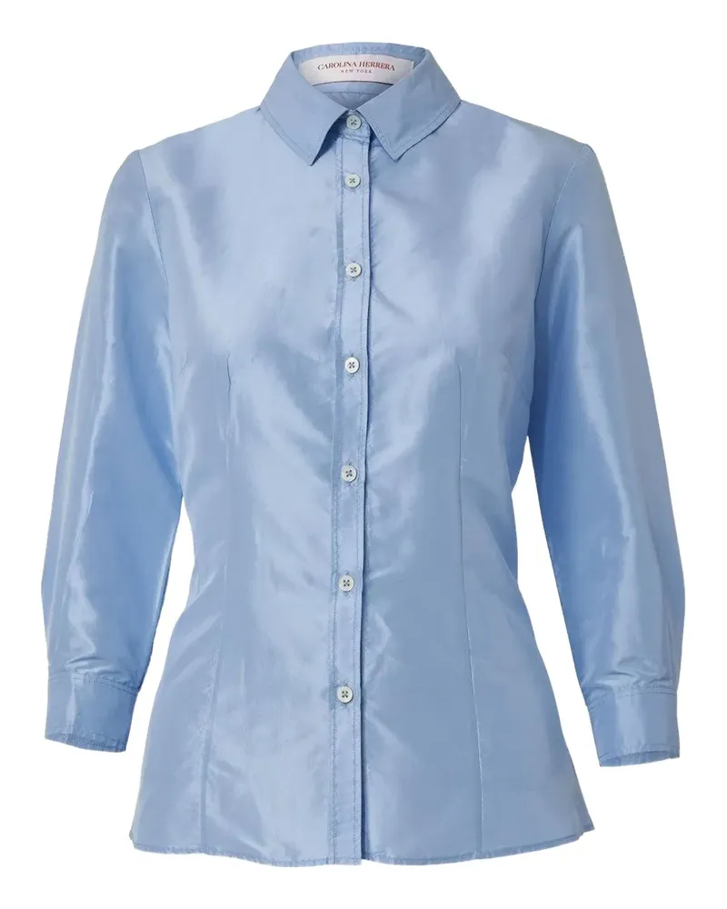 Carolina Herrera New York Geknöpftes Taft-Hemd - Blau Blau