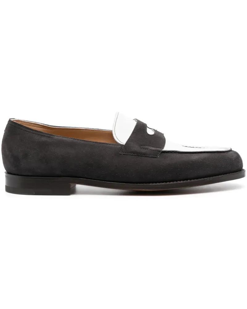 John Lobb Penny-Loafer aus Wildleder - Grau Grau