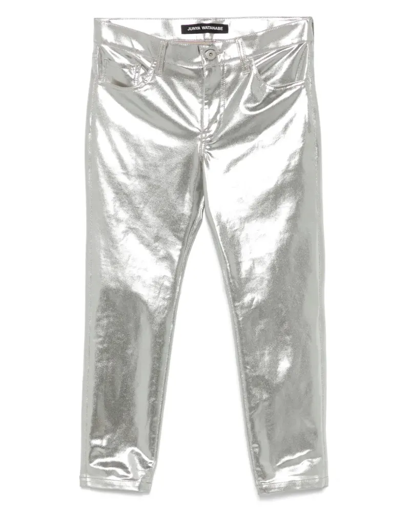 Junya Watanabe Hose in Metallic-Optik - Silber Silber