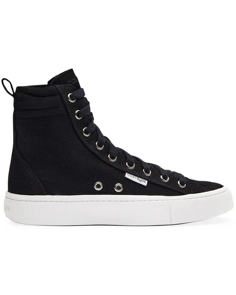 Courrèges Canvas 01 High-Top-Sneakers - Schwarz Schwarz
