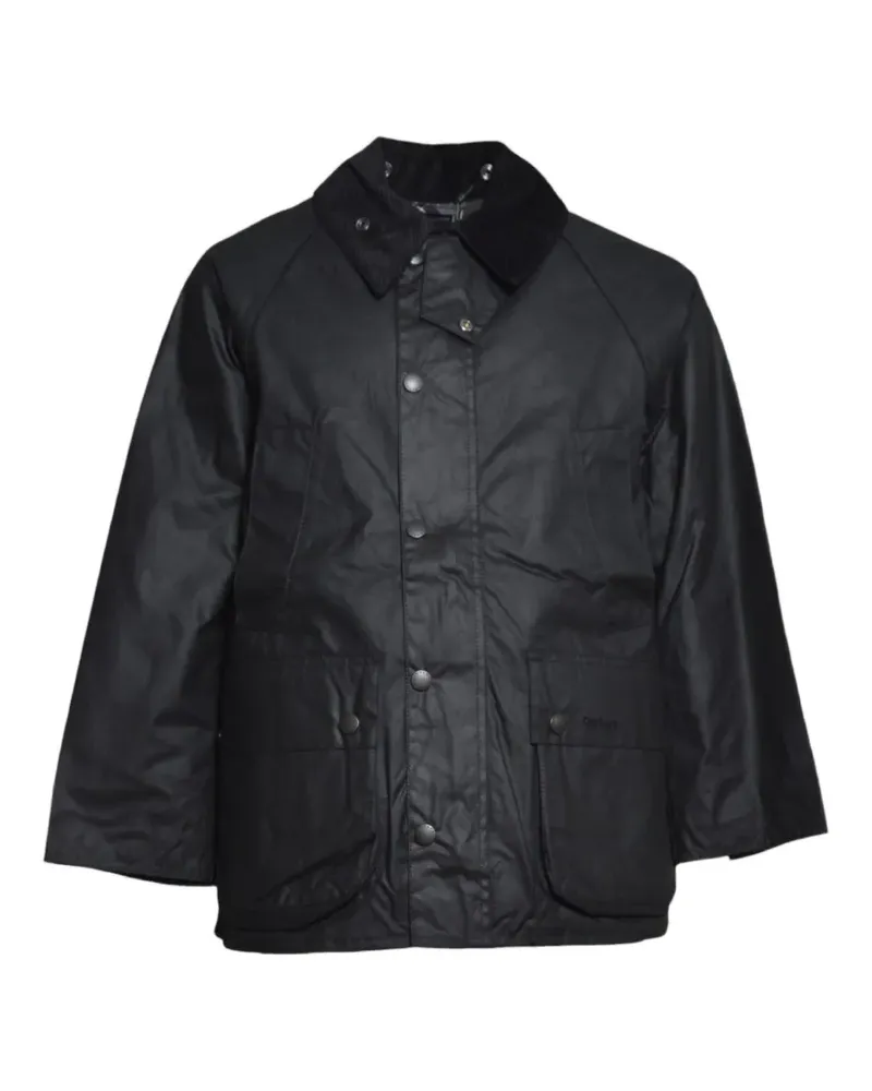 Barbour oversized Bedale waxed jacket - Schwarz Schwarz