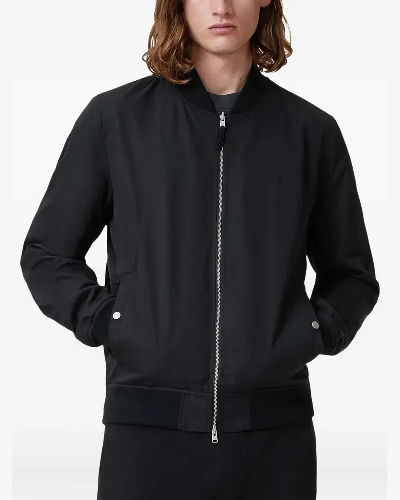 AllSaints Wendbare Bomberjacke mit Stickerei - Schwarz Schwarz