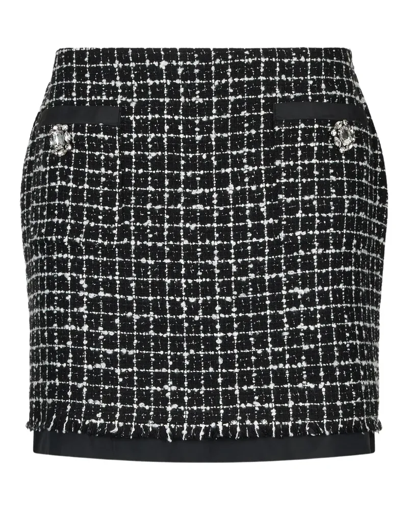 Liu Jo bouclé frayed mini skirt - Schwarz Schwarz