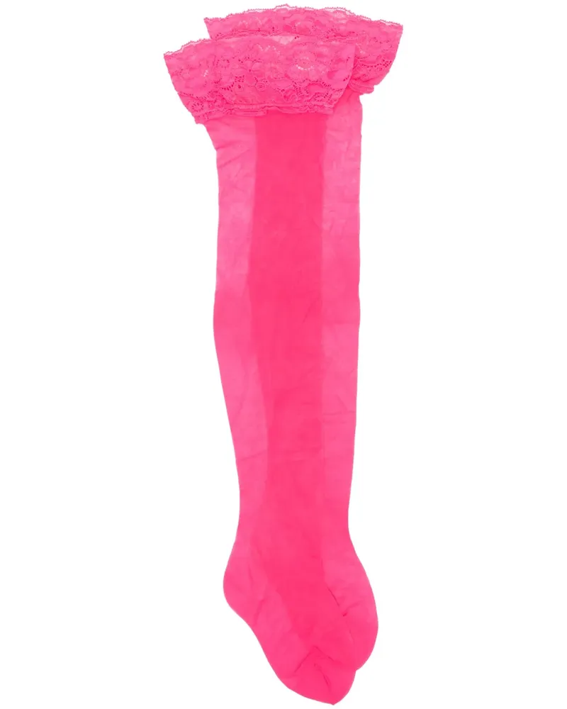 Versace Overknee-Strümpfe - Rosa Rosa
