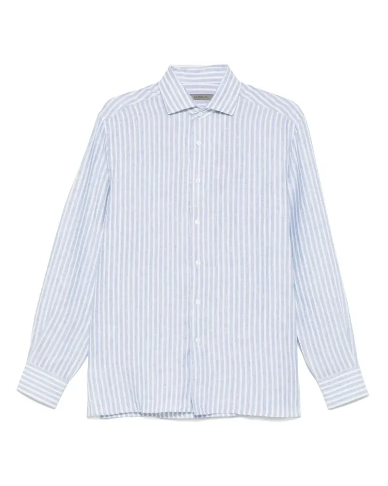 Corneliani Hemd aus Leinen - Blau Blau