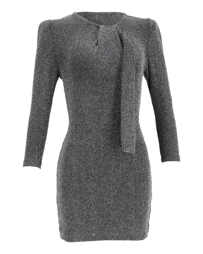IRO tie-neck long-sleeve mini dress - Grau Grau