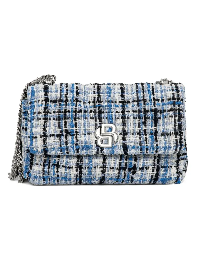 HUGO BOSS Umhängetasche aus Tweed - Blau Blau