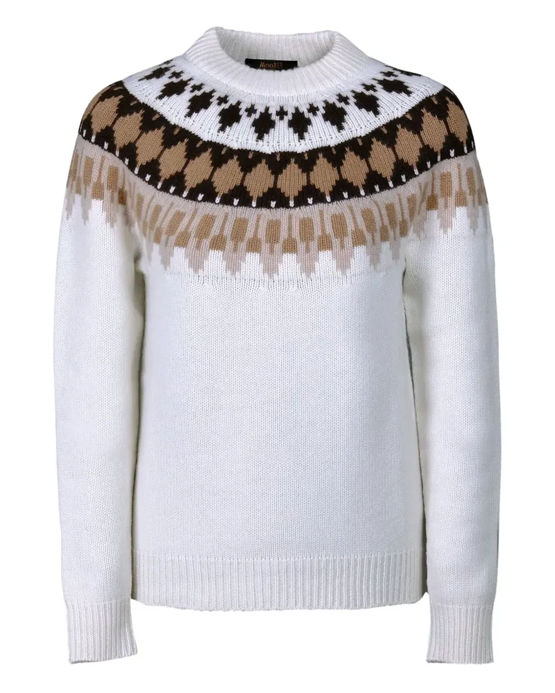 MOORER Pullover mit Fair-Isle-Strickmuster - Nude Nude