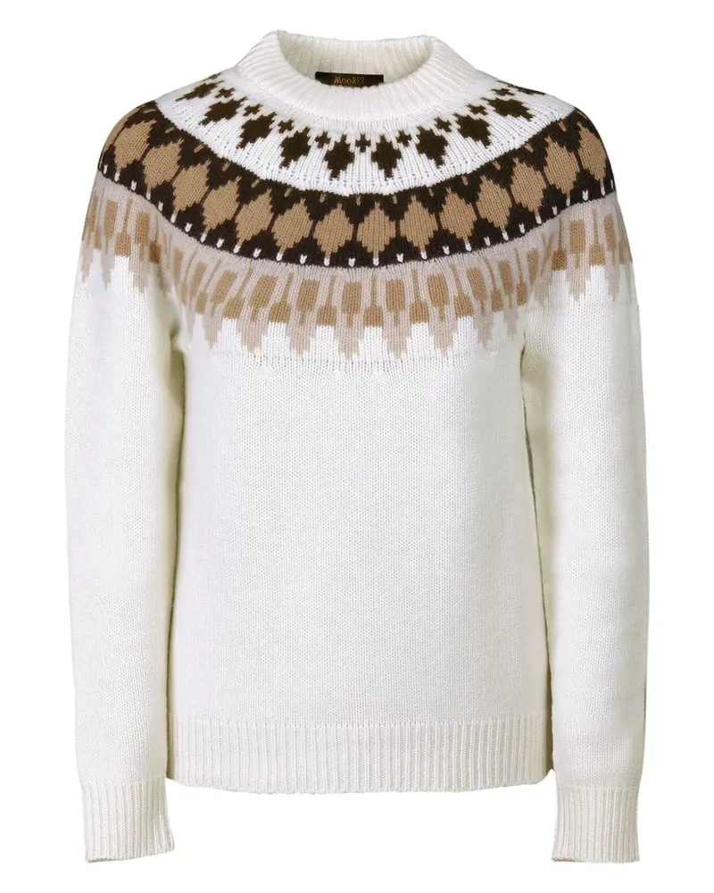 MOORER Pullover mit Fair-Isle-Strickmuster - Nude Nude