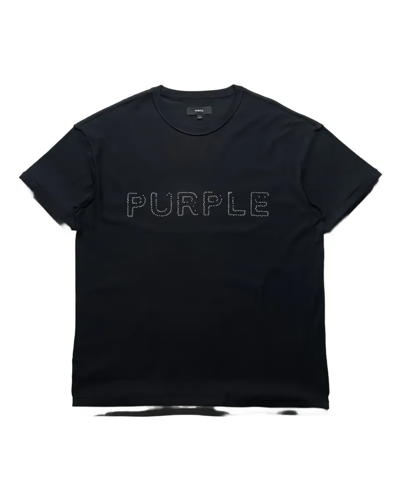 PURPLE BRAND Studded logo T-shirt - Schwarz Schwarz
