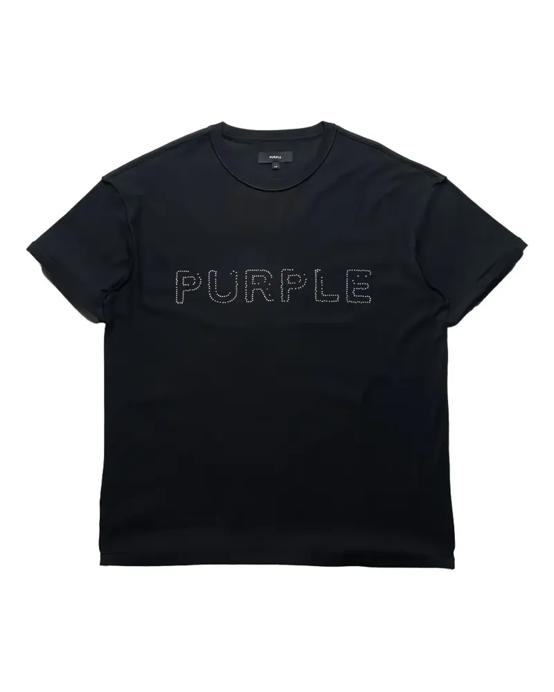 PURPLE BRAND Studded logo T-shirt - Schwarz Schwarz