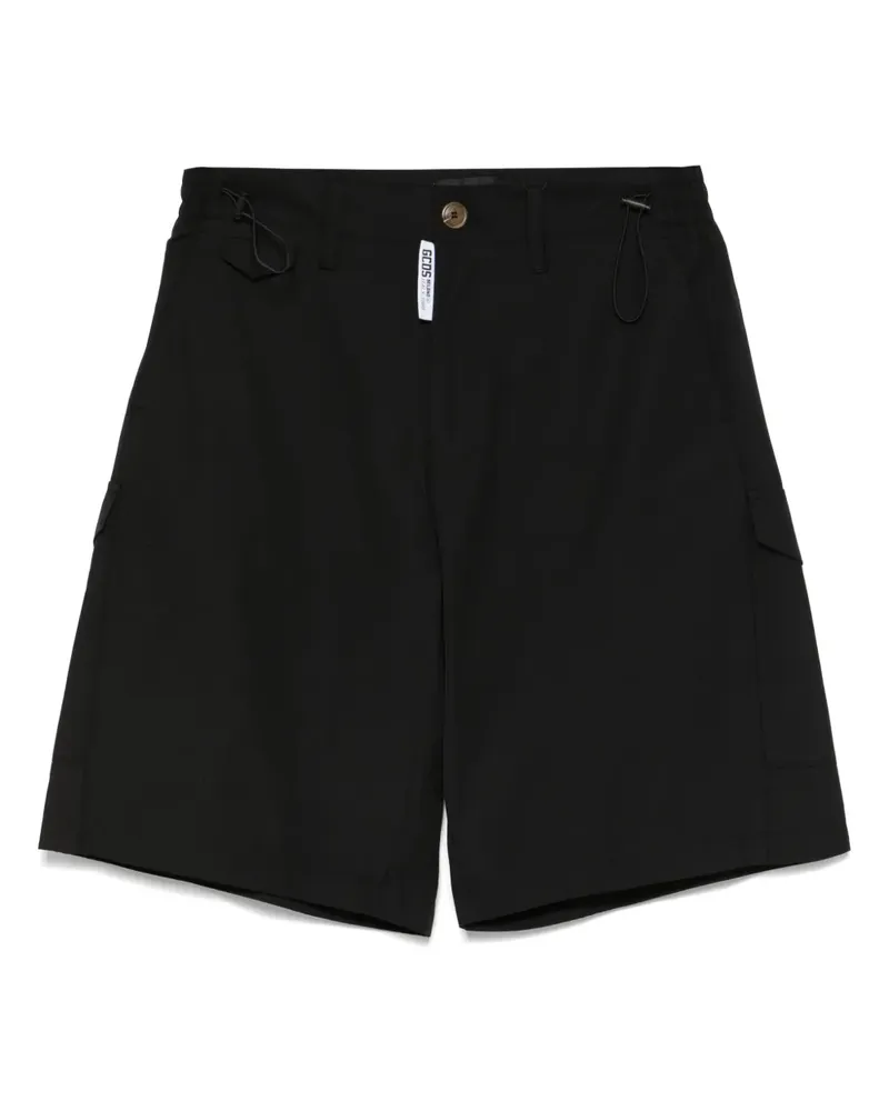 GCDS Shorts aus Popeline - Schwarz Schwarz