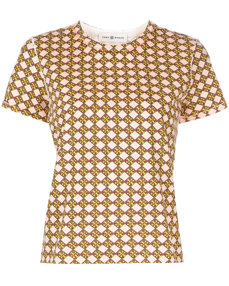 Tory Burch T-Shirt mit Logo - Orange Orange
