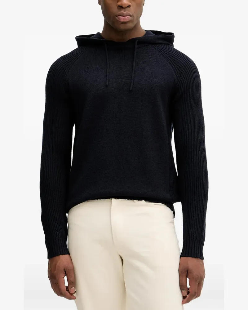 Armani Exchange ribbed hoodie - Blau Blau