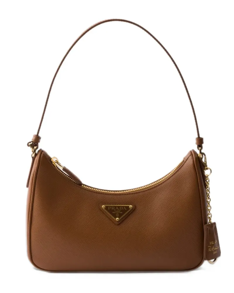 Prada Re-Edition 2005 Saffiano leather mini-bag - Braun Braun