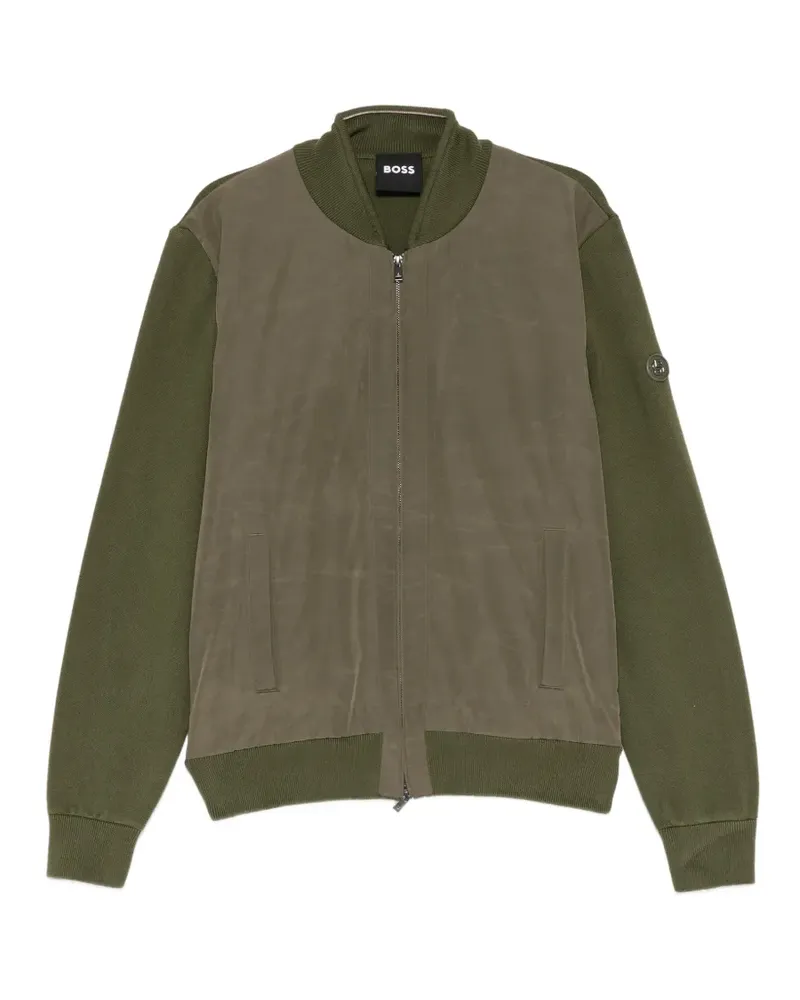 HUGO BOSS Bomberjacke mit Kontrastärmeln - Grün Grün