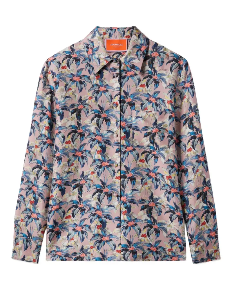 La DoubleJ Hemd mit Blumen-Print - Violett Violett