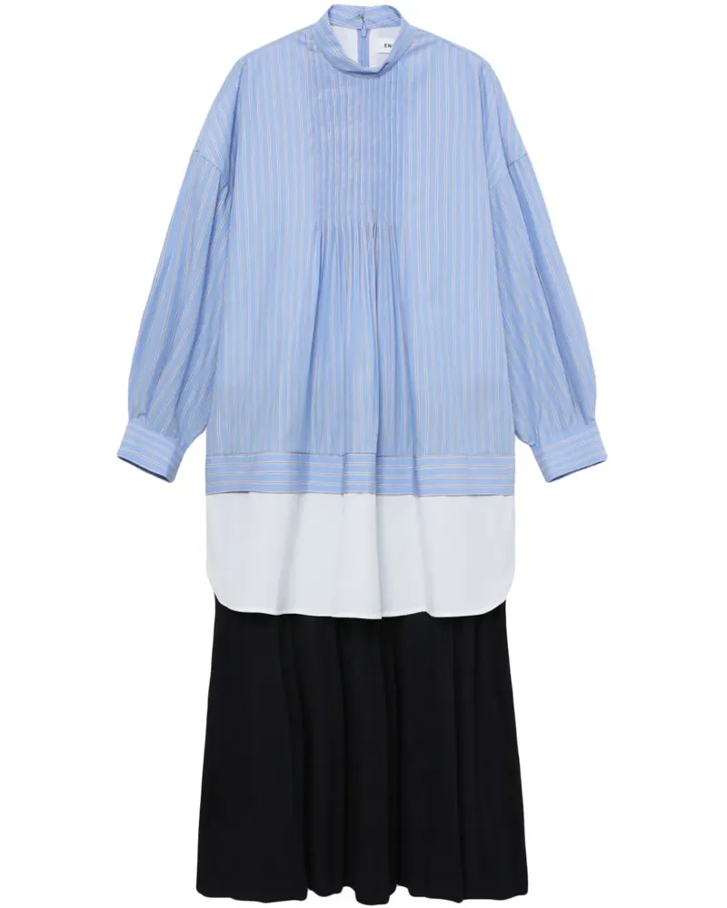 ENFÖLD Kleid im Layering-Look - Blau Blau