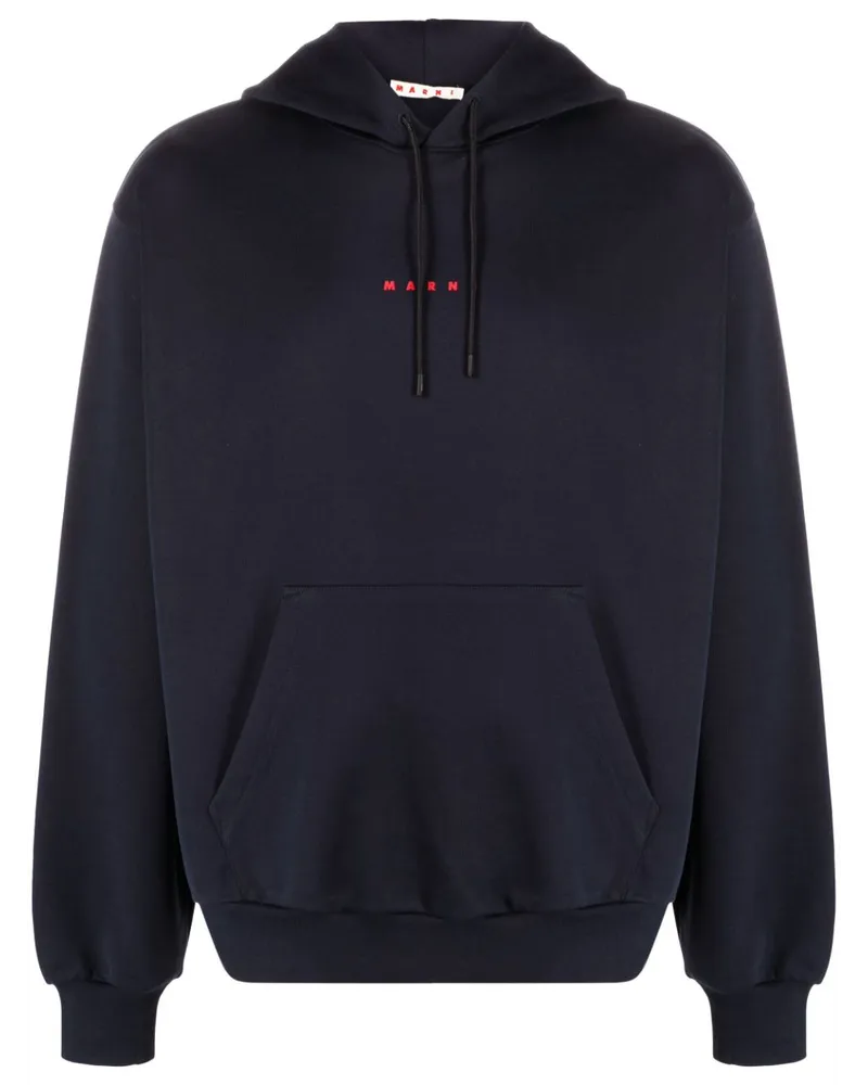 Marni Hoodie mit Logo-Print Blau