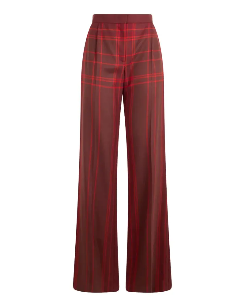 Alberta Ferretti Karierte Wide-Leg-Hose - Rot Rot