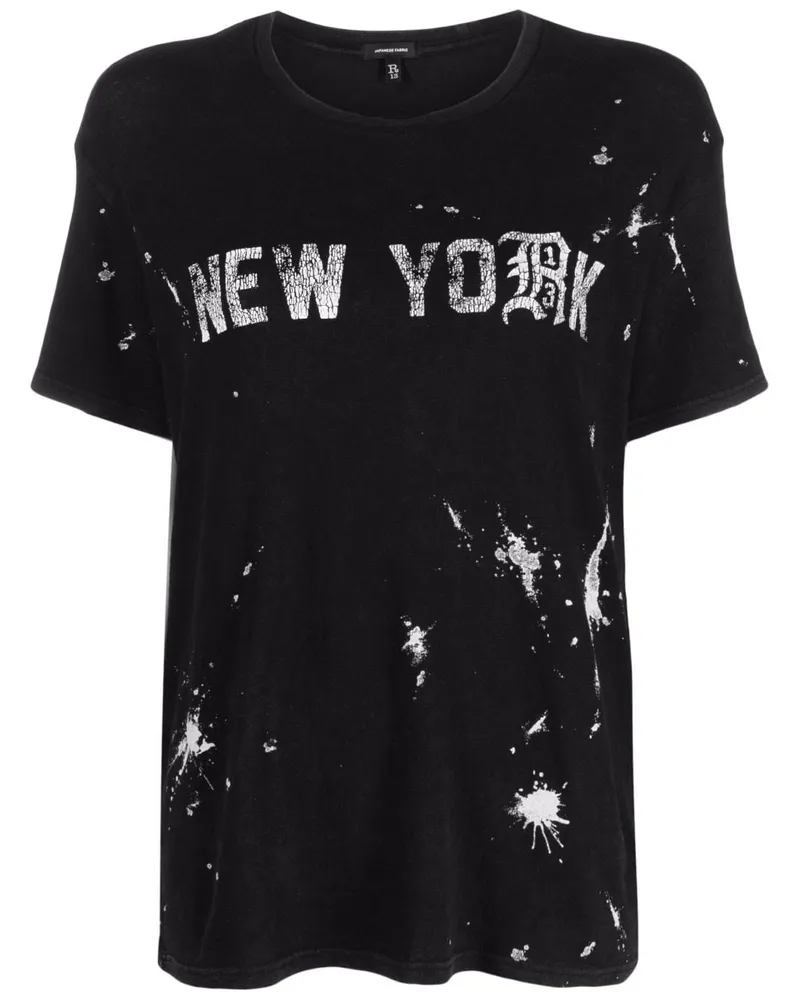 R13 T-Shirt mit Print - Schwarz Schwarz