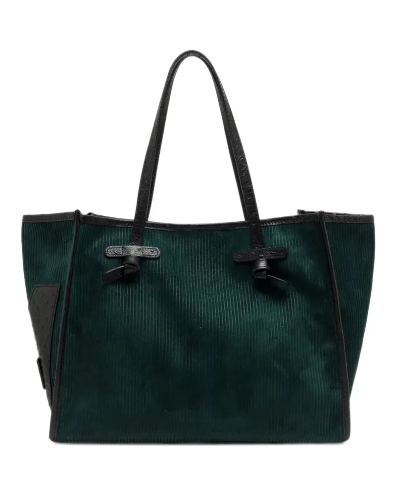 Gianni Chiarini Große Marcella Tote Bag mit Cordoptik - Grün Grün
