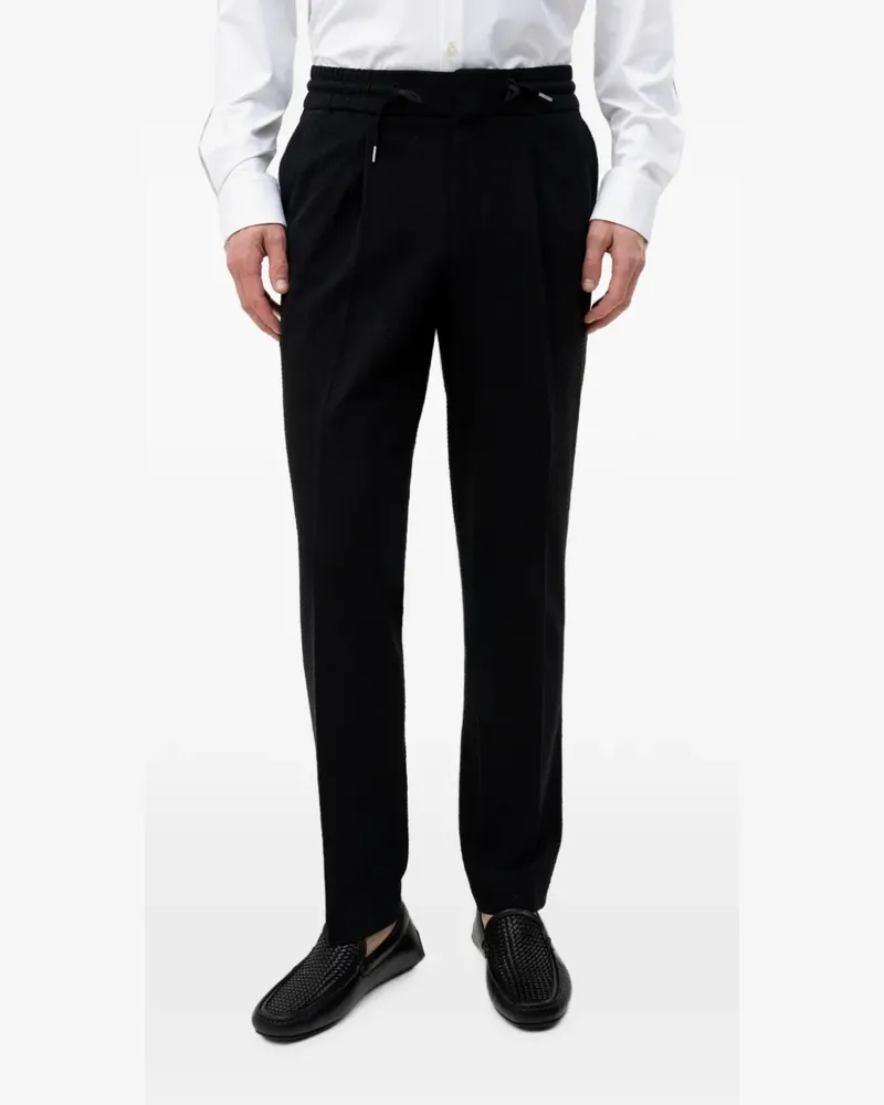 HUGO BOSS drawstring pleated trousers - Schwarz Schwarz