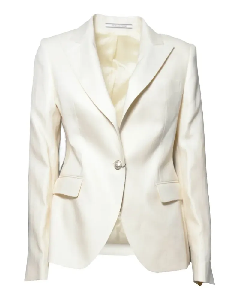 Tagliatore peak-lapel single-breasted blazer - Nude Nude