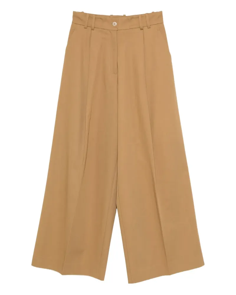 P.A.R.O.S.H. P.A.R.O H. Plissierte Hose - Braun Braun