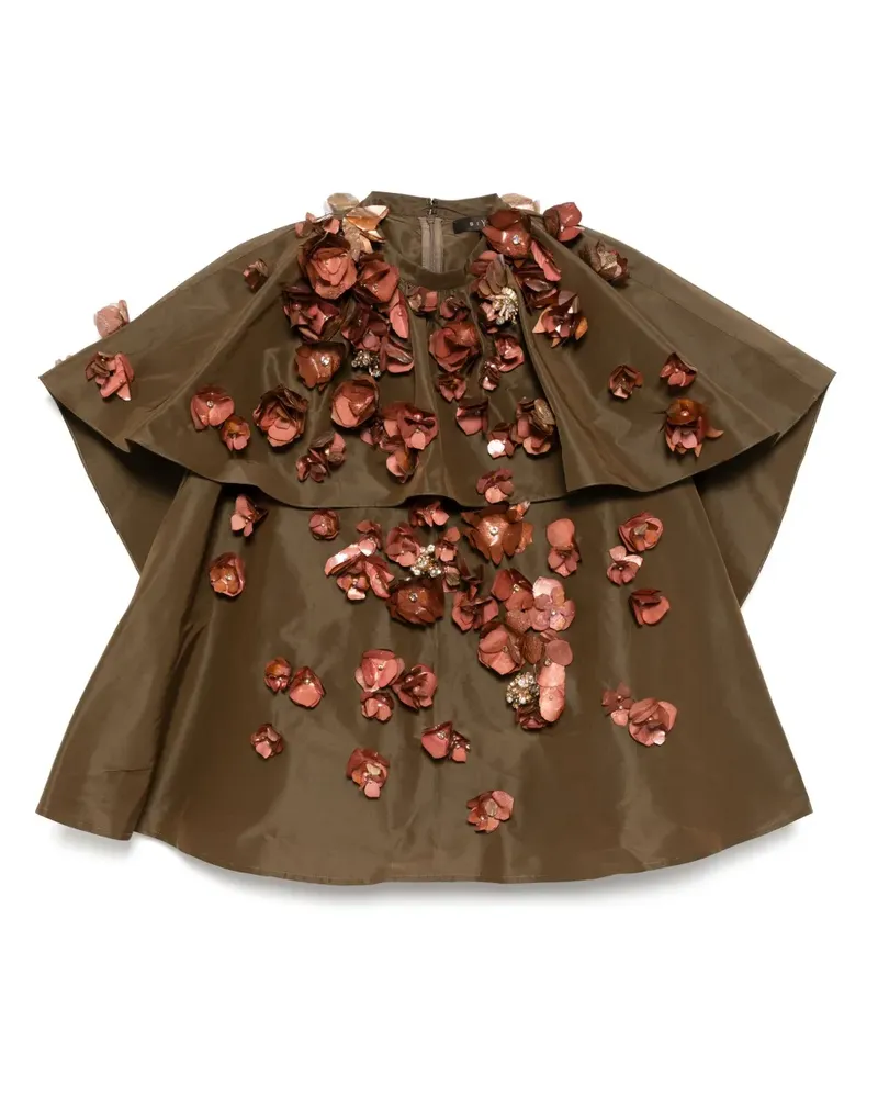 Biyan Verzierte Taft-Bluse - Braun Braun