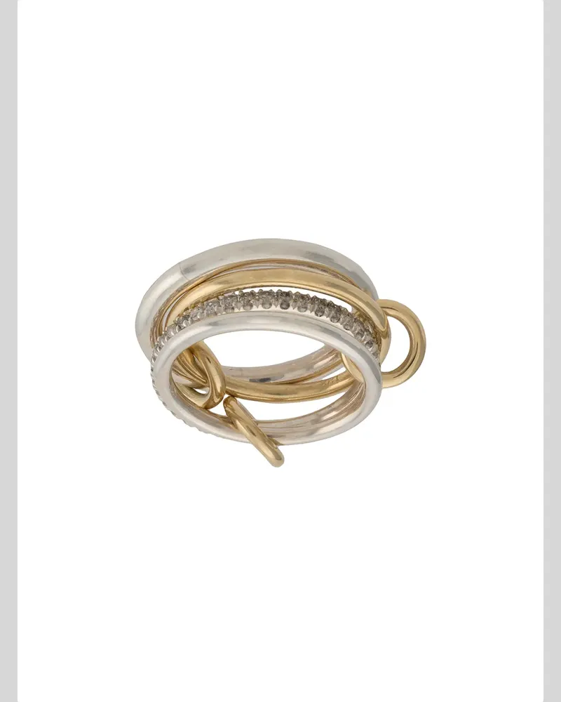 Spinelli Kilcollin 18kt Gelbgold- und Sterlingsilberring mit Diamanten - Mehrfarbig Mehrfarbig
