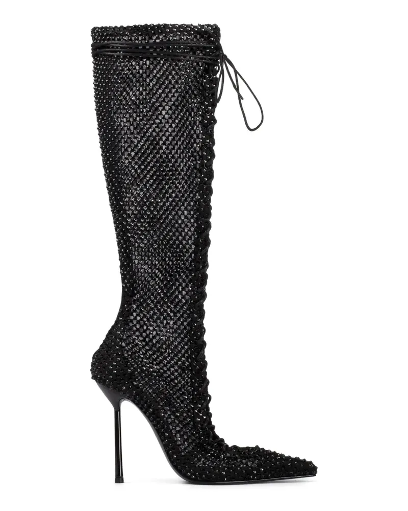 Le Silla Stiefel mit Kristallen - Schwarz Schwarz