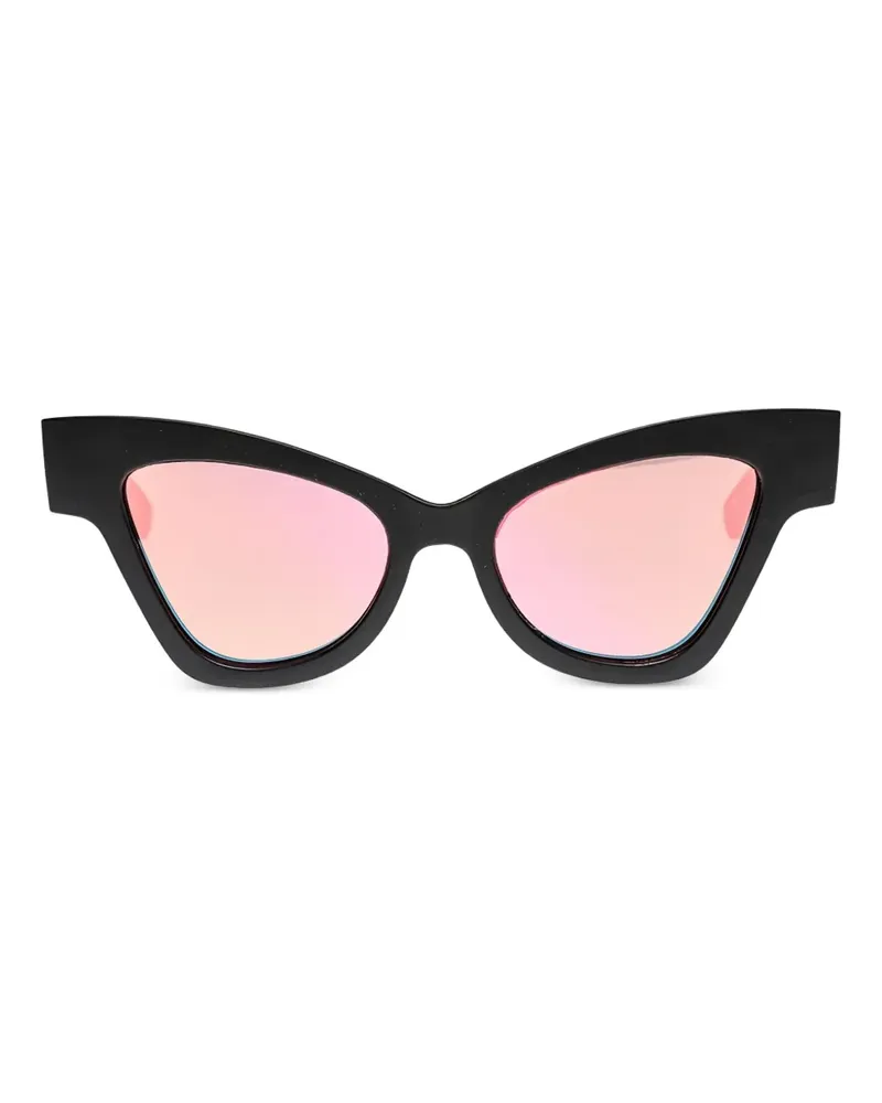 Le Specs Hourglass Cat-Eye-Sonnenbrille - Schwarz Schwarz