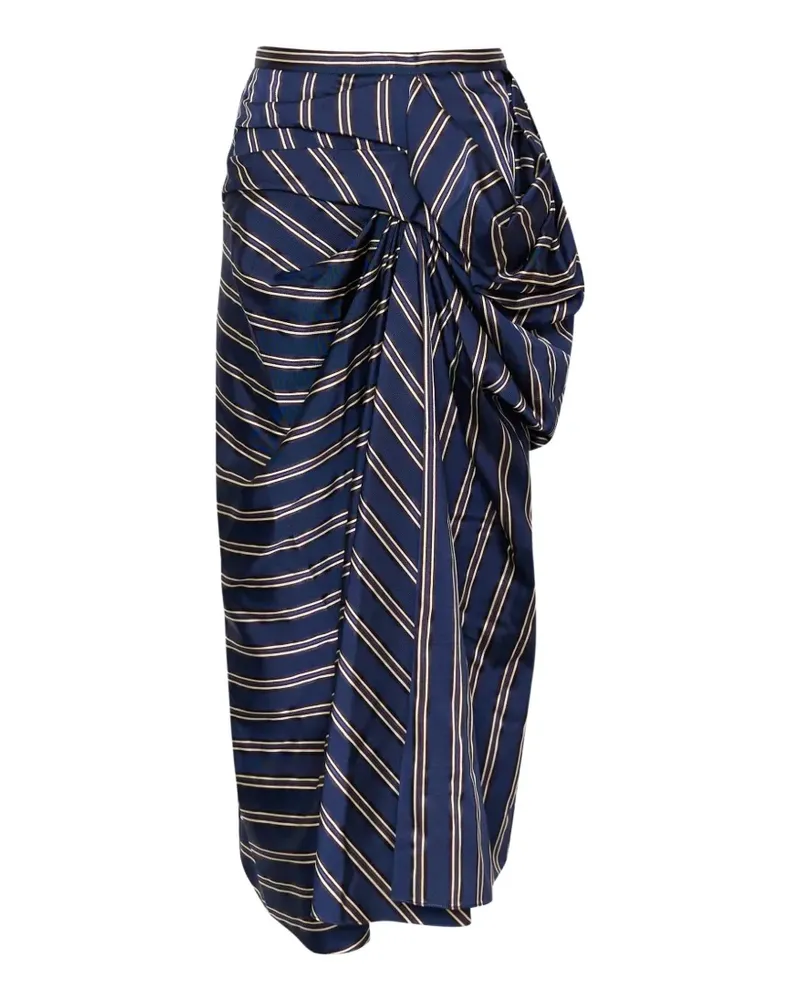 Biyan striped draped skirt - Blau Blau