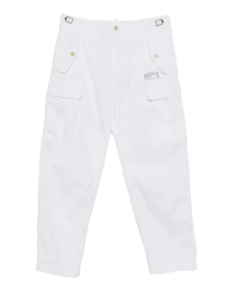 Dsquared2 logo-patch flap-pocket trousers - Weiß Weiß