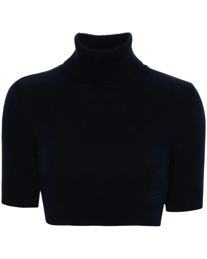 Valentino Garavani Schurwolltop mit VLogo - Blau Blau