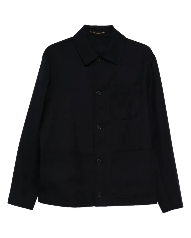 Incotex Jacke aus Schurwolle - Blau Blau