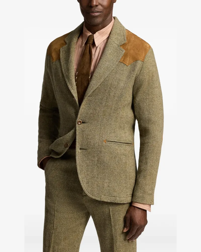 Ralph Lauren Sakko mit Fischgrätenmuster - Nude Nude